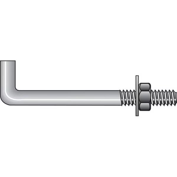 L-Hook, 8 inch L, Steel 25 PK, Hillman, Mfr#: 57264